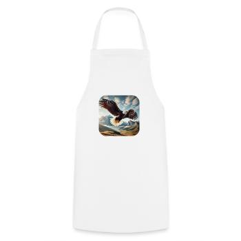 Bald eagle - Cooking Apron - white - Front - AI Model Male 185 dark (185cm)