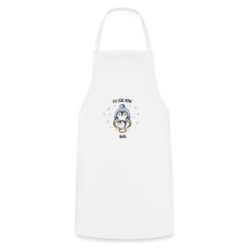 Ich liebe meine Mama Pinguin - Kochschürze - Weiß - Vorne - AI Model Male 185 dark (185cm)