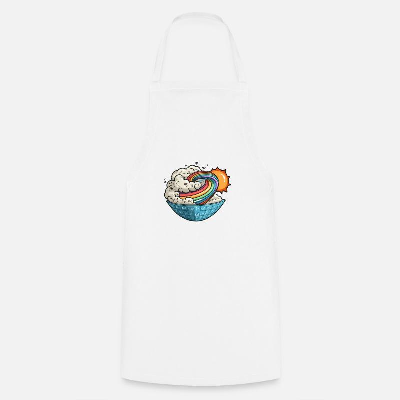 Mathematical Vortex Sun - Cooking Apron - white
