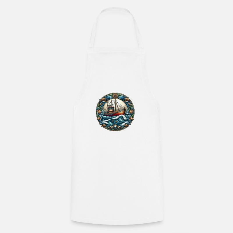 Fishing boat - Cooking Apron - white