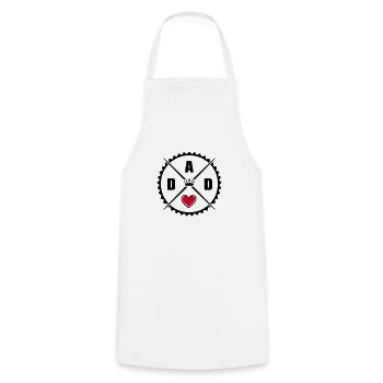 Dad Heart - Cooking Apron - white - Front - AI Model Male 185 dark (185cm)