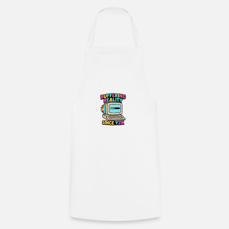 Buffering Since Y2K - Cooking Apron - white