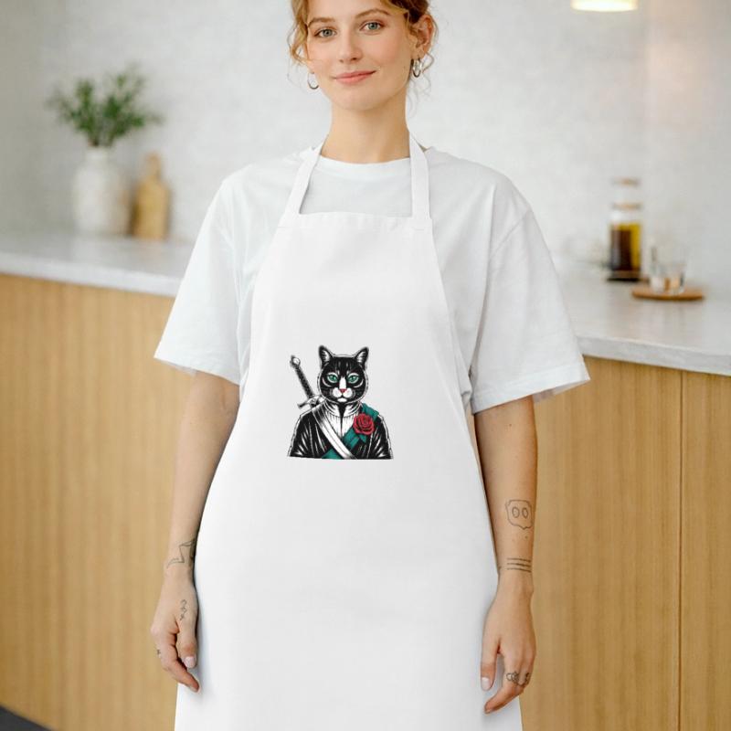 Le chat samourai, le chat Bushido Tablier de cuisine