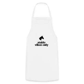 Stable Vibes Only - Design für alle Pferdefans! - Kochschürze - Weiß - Vorne - AI Model Male 185 dark (185cm)