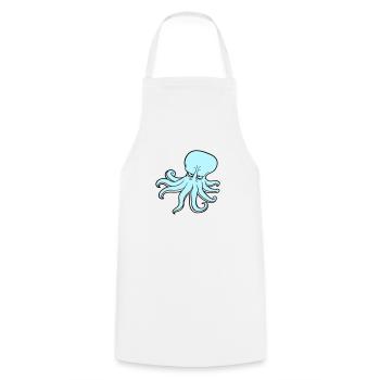 Pieuvre Pieuvre Pieuvre Calmar Céphalopode Mauvais œil - Tablier de cuisine - blanc - Devant - AI Model Male 185 dark (185cm)