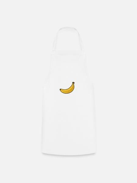 Banane - Kochschürze - Weiß