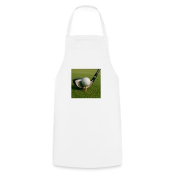 Sports - Golf, club et balle - Tablier de cuisine - blanc - Devant - AI Model Male 185 dark (185cm)