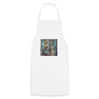 Graffiti Songbirds Rust Metal Container Urban - Cooking Apron - white - Front - AI Model Male 185 dark (185cm)