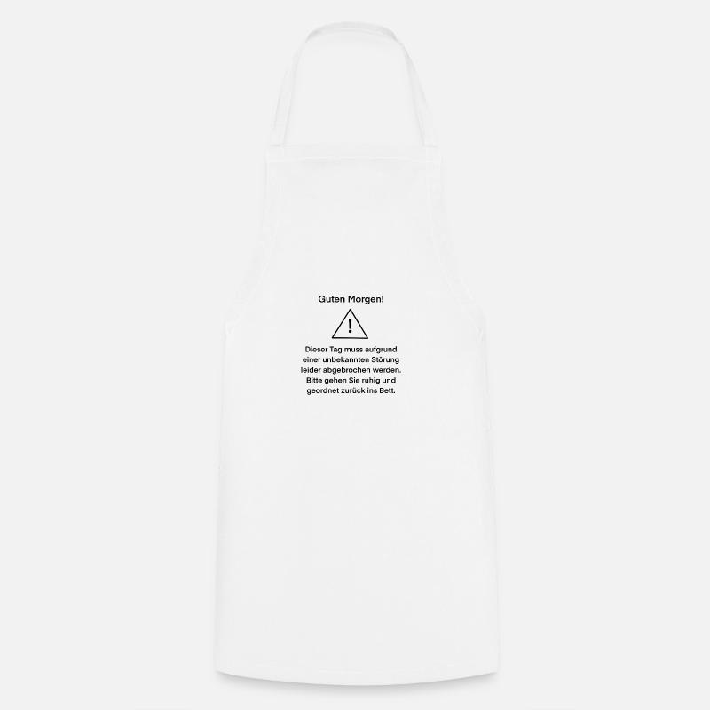 Daytime disturbance, black without background - Cooking Apron - white