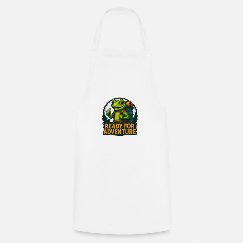 Gecko – Ready for Adventure - Cooking Apron - white