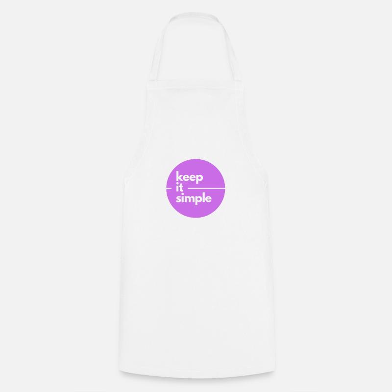 Keep it simple design - Cooking Apron - white