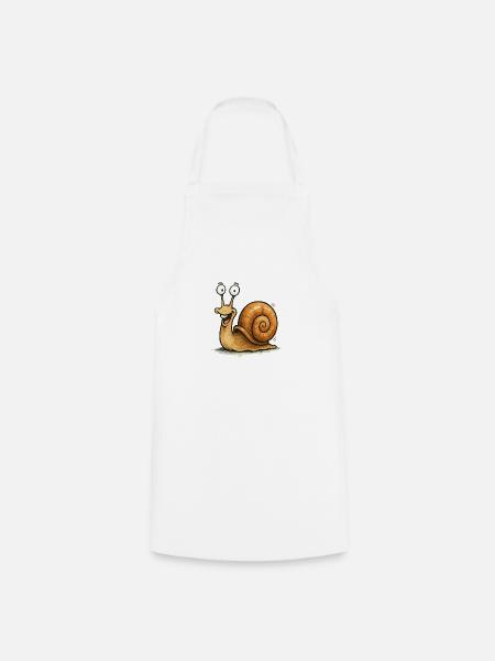 schnecke comic - Kochschürze - Weiß