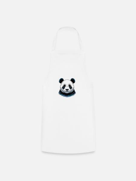 Niedlicher Panda Aufkleber - Kochschürze - Weiß