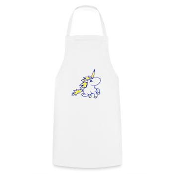 Licorne monte rapide galop mignon cheval de dessin animé - Tablier de cuisine - blanc - Devant - AI Model Male 185 dark (185cm)