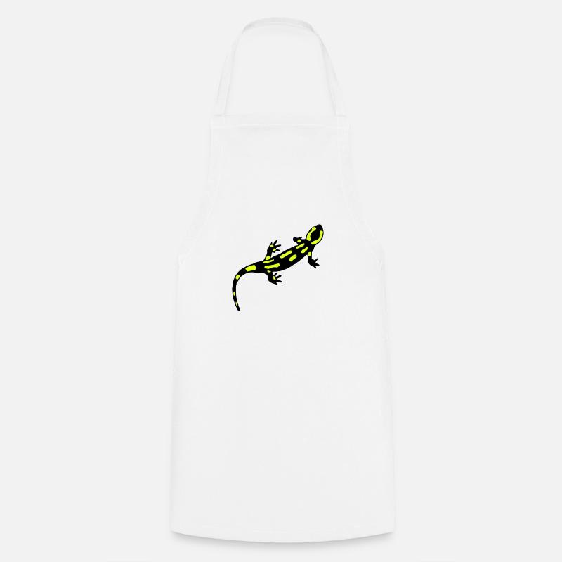 Feuersalamander (gebändert) - Kochschürze - Weiß