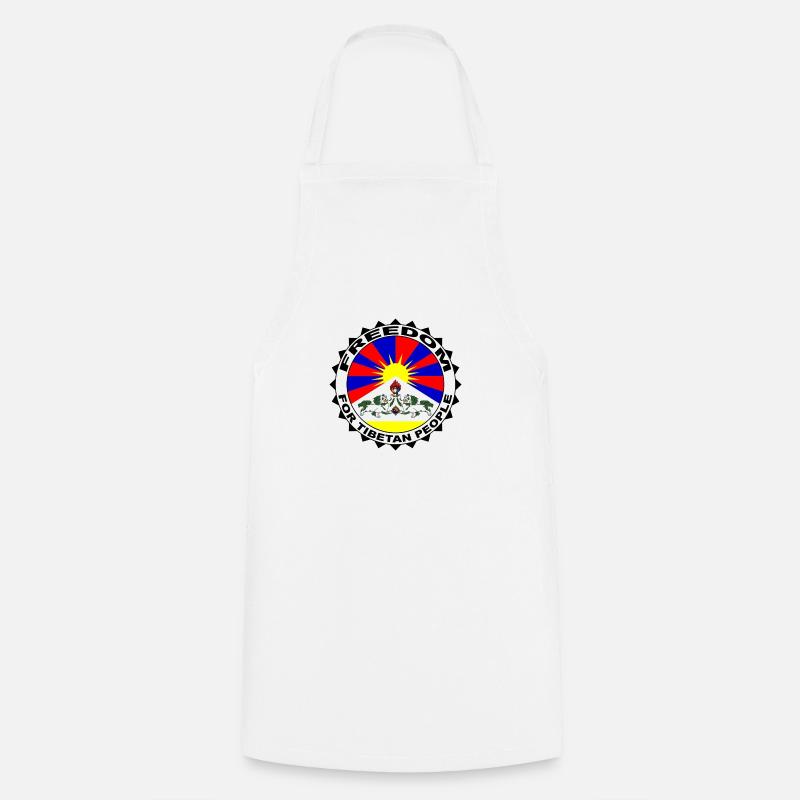 Free Tibet - Cooking Apron - white