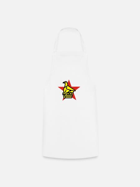 Zimbabwe Bird & Star - Cooking Apron - white