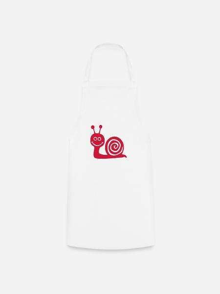Schnecke - Kochschürze - Weiß