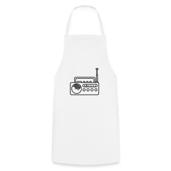 Radio - Cooking Apron - white - Front - AI Model Male 185 dark (185cm)