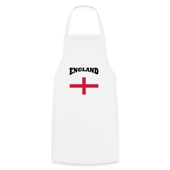 England + cross - Tablier de cuisine - blanc - Devant - AI Model Male 185 dark (185cm)