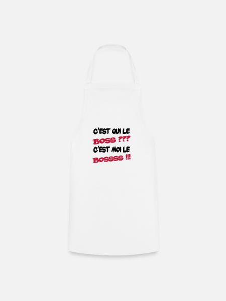 C'est qui le boss ? - Tablier de cuisine - blanc