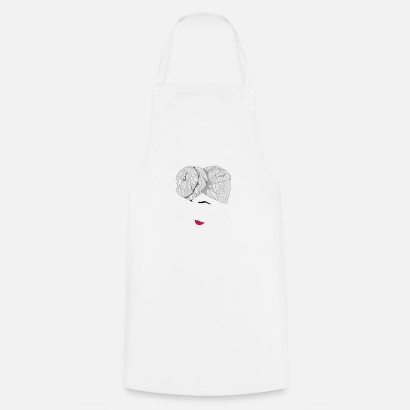 Boubou Africain - Tablier de cuisine - blanc