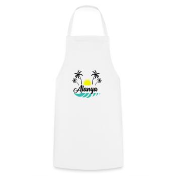 Alanya - Cooking Apron - white - Front - AI Model Male 185 dark (185cm)