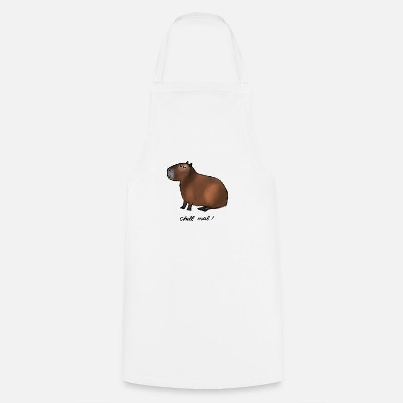 Capybara - détendez-vous! - Tablier de cuisine - blanc