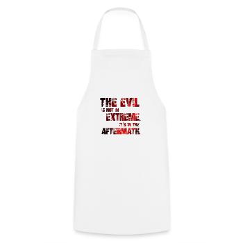 The Evil is not in extremes, it's in the aftermath - Cooking Apron - white - Front - AI Model Male 185 dark (185cm)