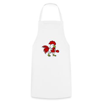 Boxeur - Tablier de cuisine - blanc - Devant - AI Model Male 185 dark (185cm)