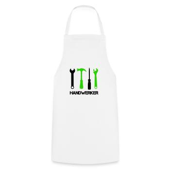 Tool Icons - Cooking Apron - white - Front - AI Model Male 185 dark (185cm)