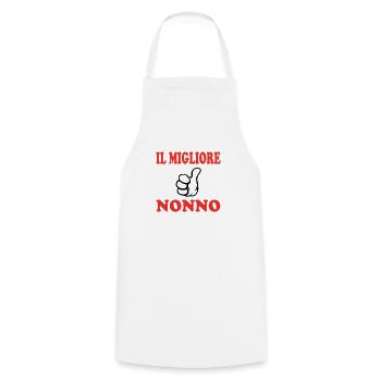IL MIGLIORE NONNO - Tablier de cuisine - blanc - Devant - AI Model Male 185 dark (185cm)