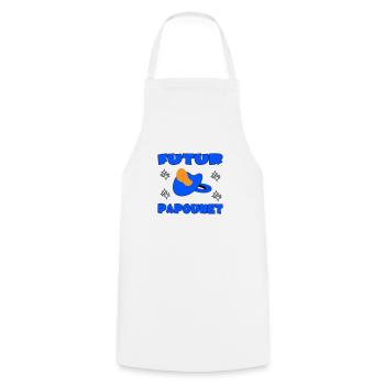 FUTUR PAPOUNET - Tablier de cuisine - blanc - Devant - AI Model Male 185 dark (185cm)