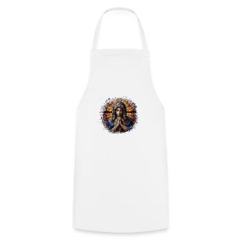 Holly Mary Maria Madonna Mariana Virgin Mary Holy - Cooking Apron - white - Front - AI Model Male 185 dark (185cm)