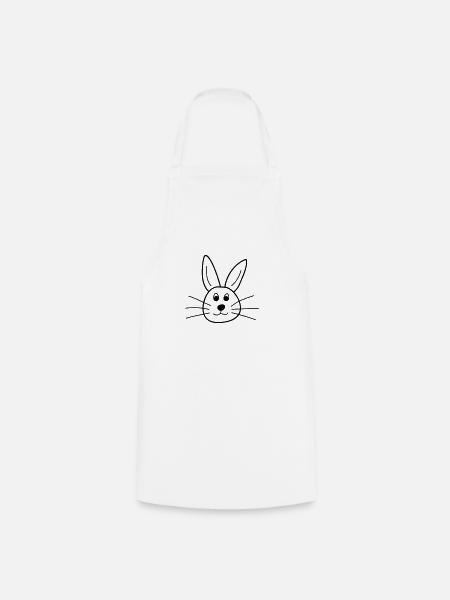 Hase - Kochschürze - Weiß