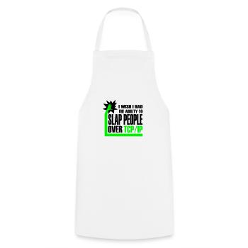 slap_over_tcp_ip - Tablier de cuisine - blanc - Devant - AI Model Male 185 dark (185cm)