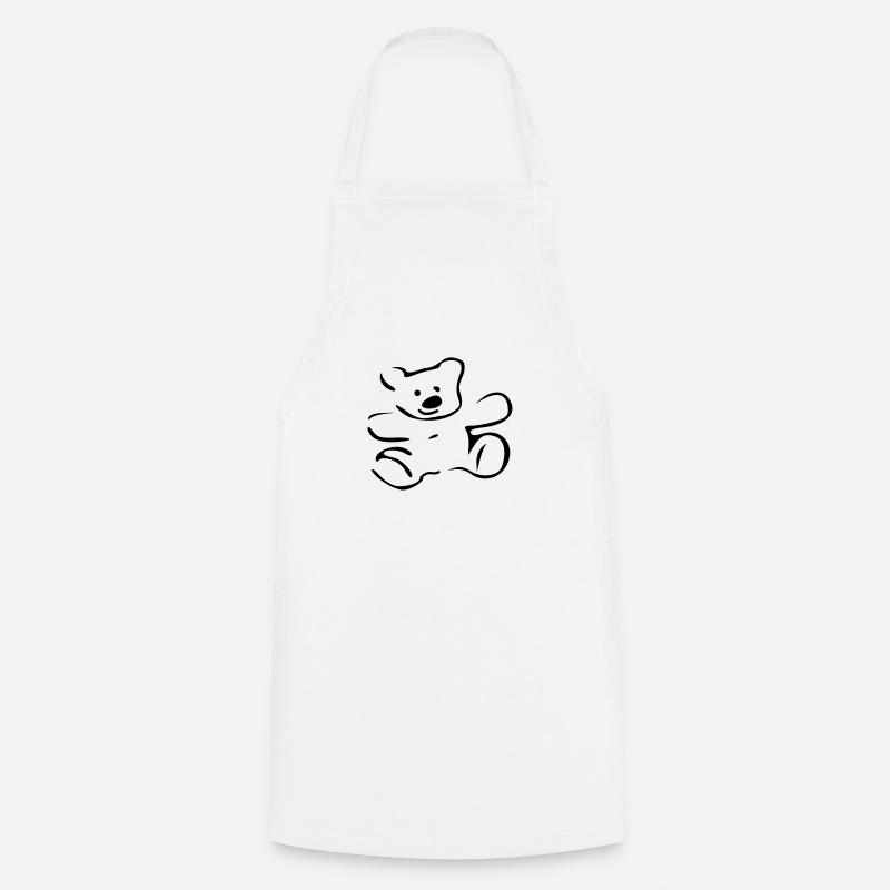 teddybear - Cooking Apron - white