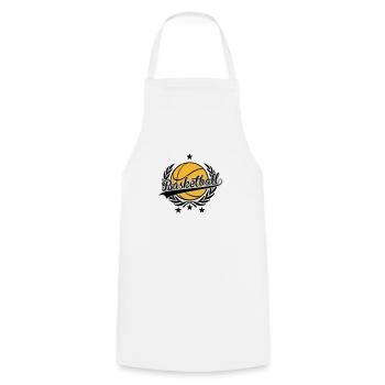 basketball Wappen - Kochschürze - Weiß - Vorne - AI Model Male 185 dark (185cm)