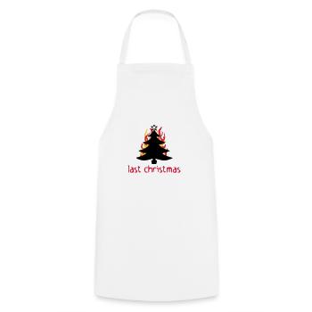 last christmas - Cooking Apron - white - Front - AI Model Male 185 dark (185cm)