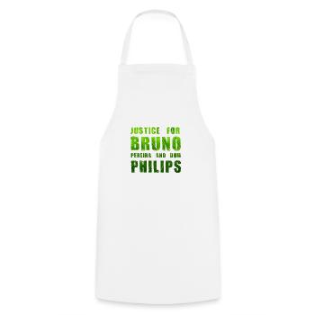 Justice for Bruno and Philips - Cooking Apron - white - Front - AI Model Male 185 dark (185cm)