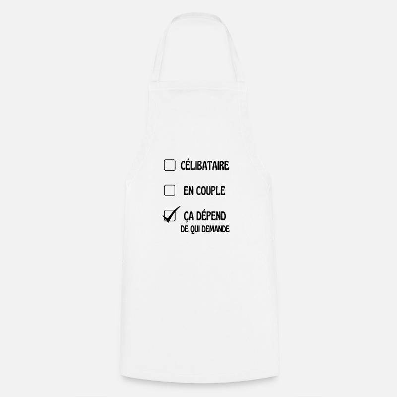 situation amoureuse - Tablier de cuisine - blanc