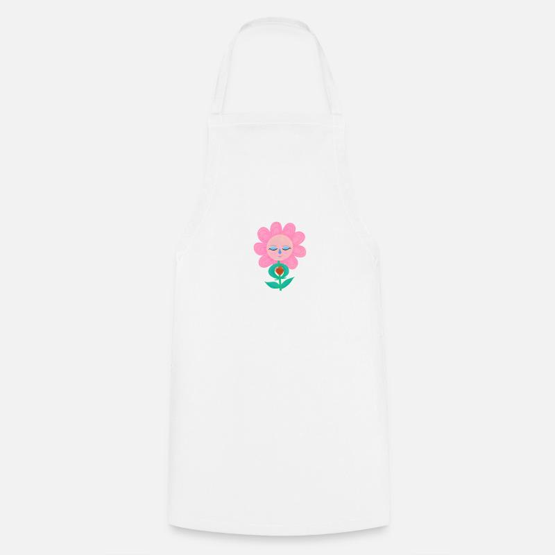 Fleur - Tablier de cuisine - blanc