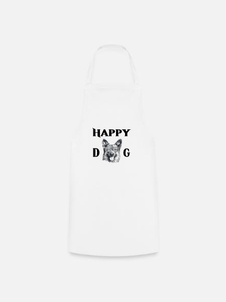 Happy dog - Kochschürze - Weiß