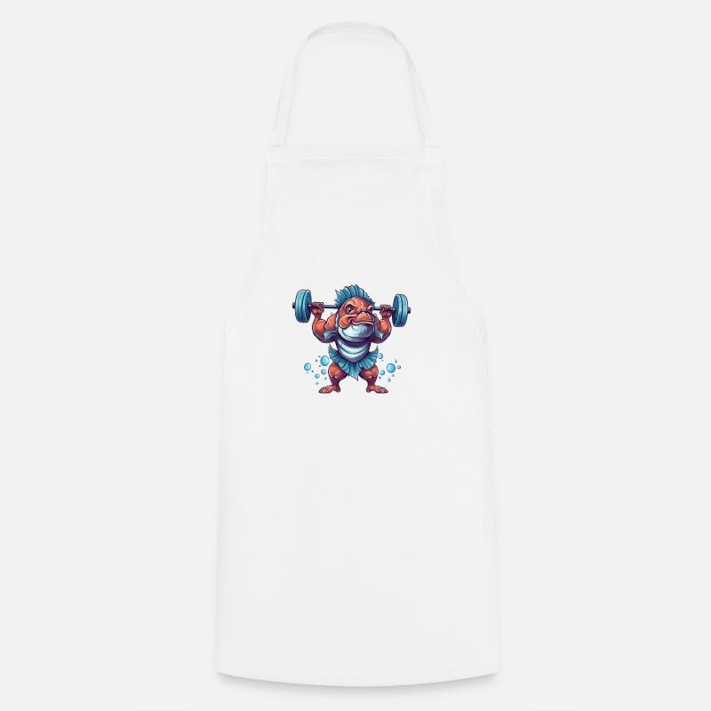 Muscle Fish - Cooking Apron - white