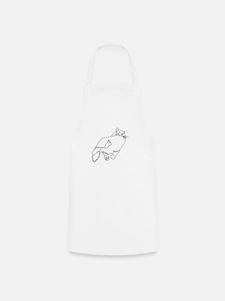 Vildy Katze - Kochschürze - Weiß