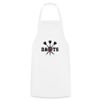 darts - Kochschürze - Weiß - Vorne - AI Model Male 185 dark (185cm)