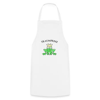 Prince Charming Frog King - Cooking Apron - white - Front - AI Model Male 185 dark (185cm)