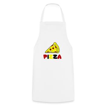 pizza - Tablier de cuisine - blanc - Devant - AI Model Male 185 dark (185cm)