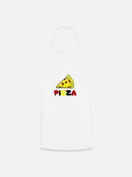 pizza - Kochschürze - Weiß