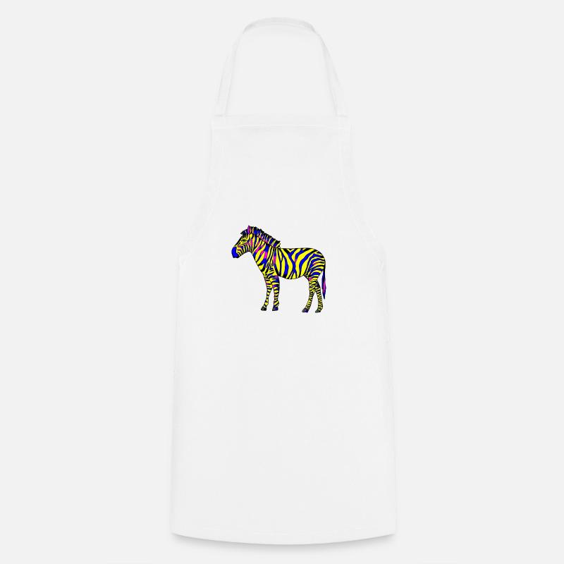 Zebra - Kochschürze - Weiß